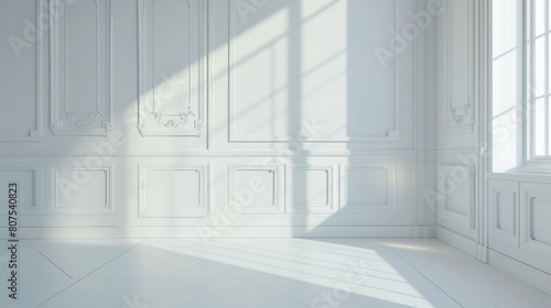 White walls in the room space background