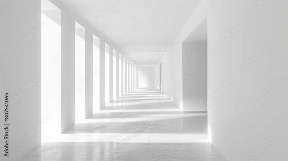 White walls in the room space background White walls in the room space background