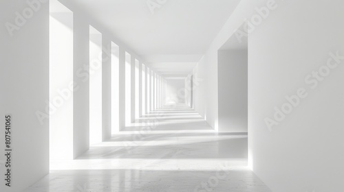 White walls in the room space background © LU