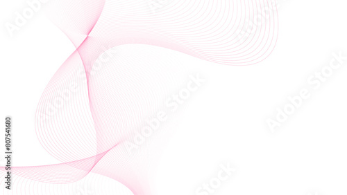 Modern Vector Background with Pink Wavy Lines. Abstract Vector Background With Smooth Color Wave.