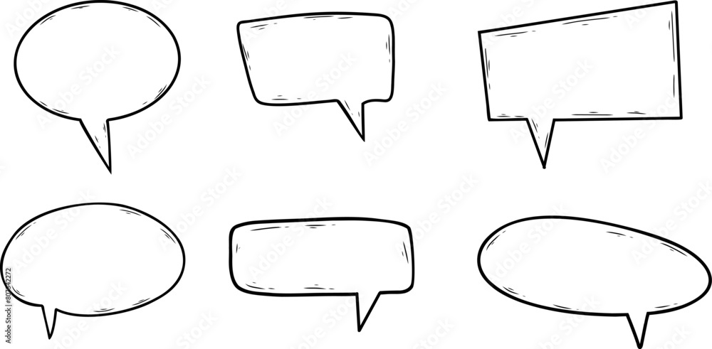 Set of speech bubbles. Place for phrase or quote. Set of speech bubbles. Place for phrase or quote.