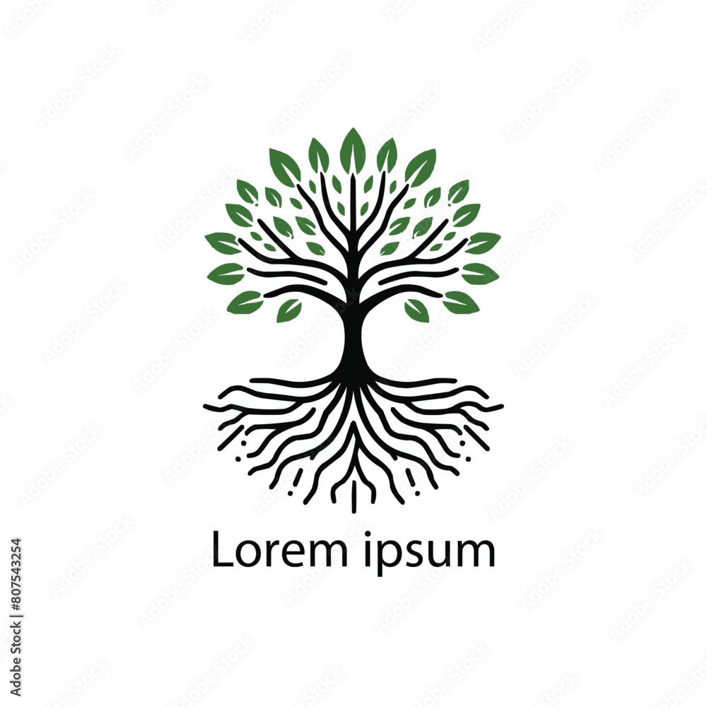 Obraz premium Vector silhouette of a tree
