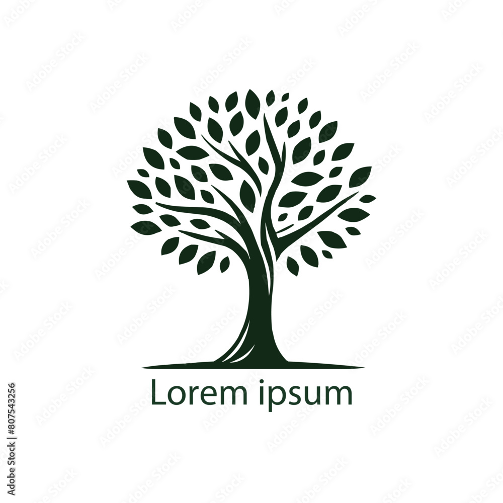 Obraz premium Vector silhouette of a tree