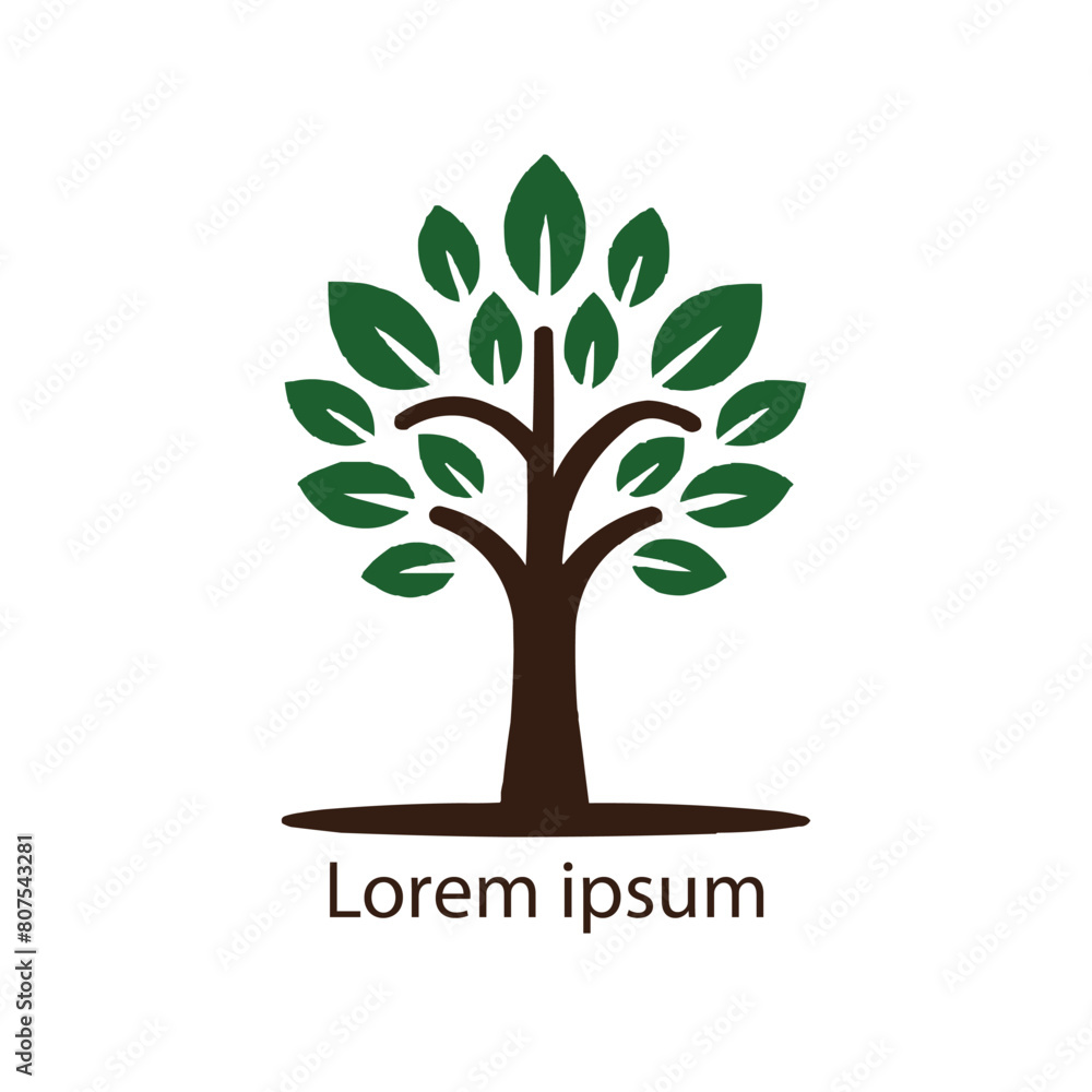 Obraz premium Vector silhouette of a tree