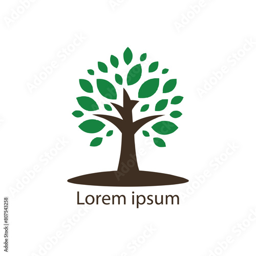 Vector silhouette of a tree