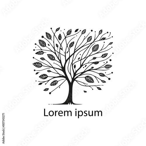 Vector silhouette of a tree