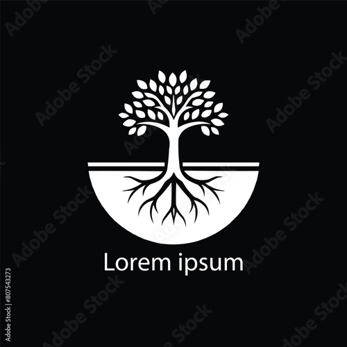 Vector silhouette of a tree