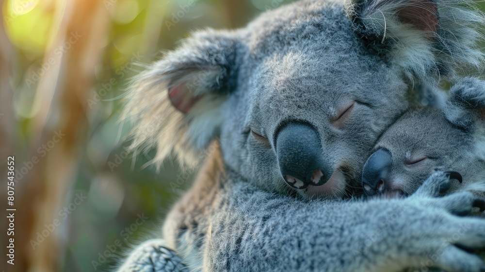 Naklejka premium Greeting Card and Banner Design for Social Media or Educational Purpose of World Wild Koala Day Background