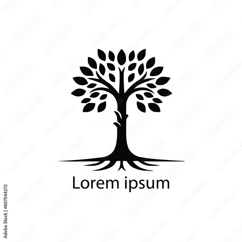 Obraz premium Vector silhouette of a tree