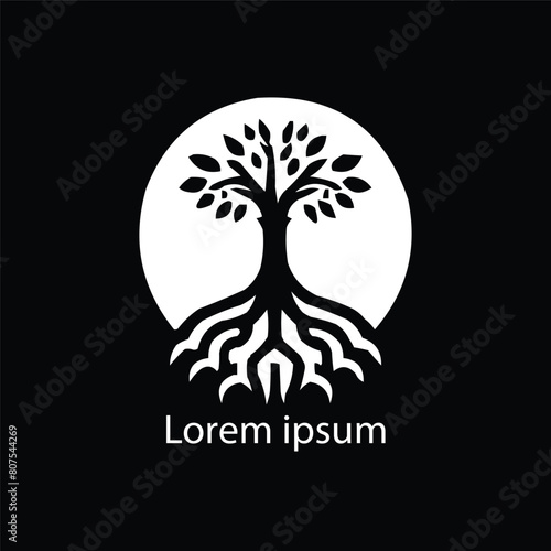 Vector silhouette of a tree