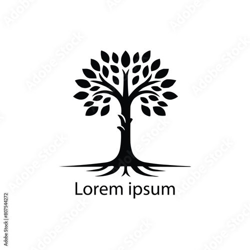 Vector silhouette of a tree