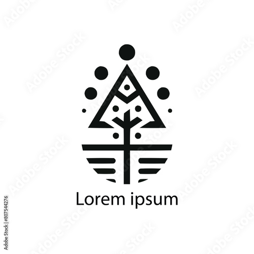 Vector silhouette of a tree