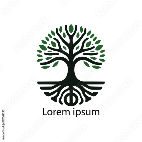 Vector silhouette of a tree