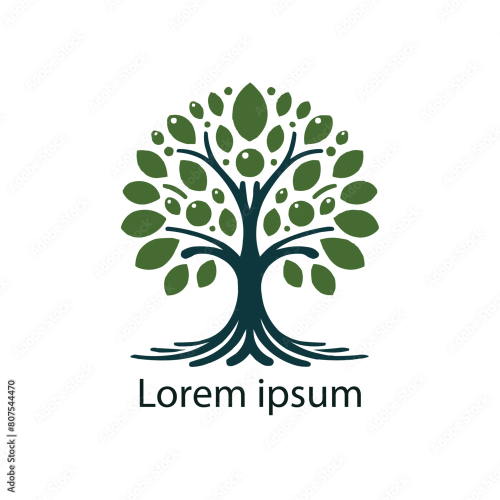 Fototapeta premium Vector silhouette of a tree