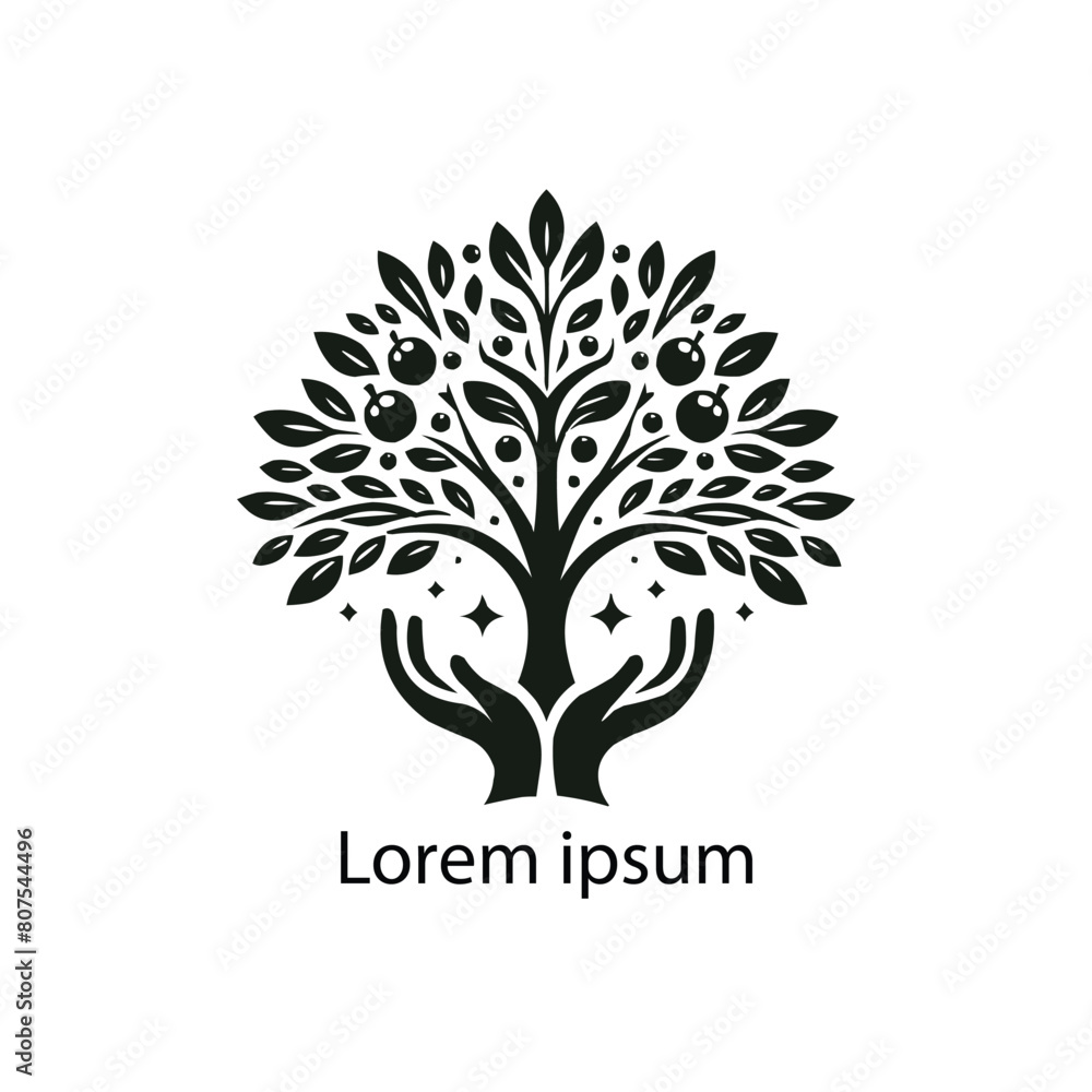 Obraz premium Vector silhouette of a tree
