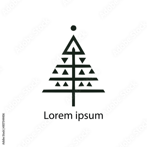 Vector silhouette of a tree