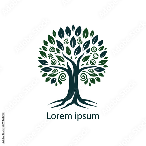 Vector silhouette of a tree