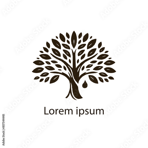 Vector silhouette of a tree