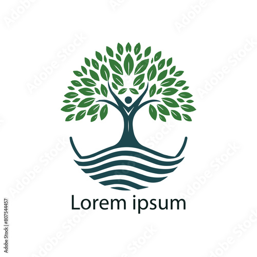 Vector silhouette of a tree