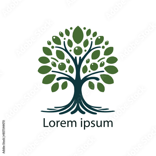 Vector silhouette of a tree