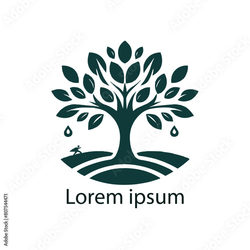 Vector silhouette of a tree