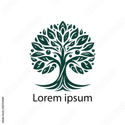 Vector silhouette of a tree