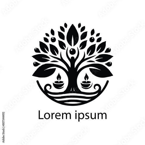 Vector silhouette of a tree