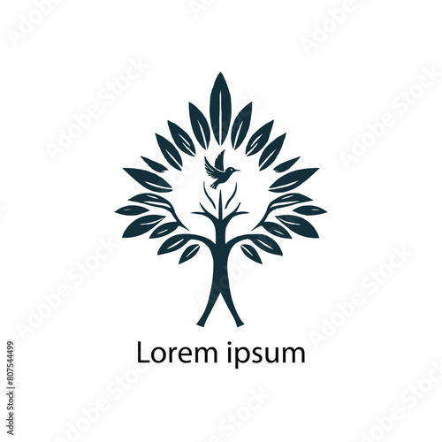 Vector silhouette of a tree