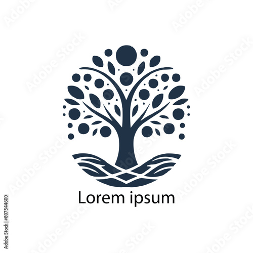Vector silhouette of a tree