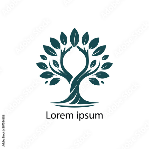 Vector silhouette of a tree