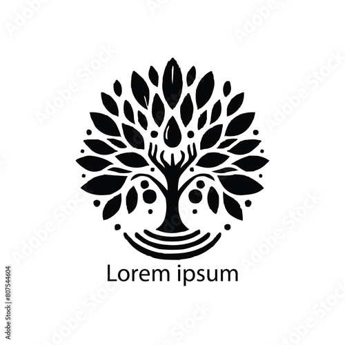 Vector silhouette of a tree