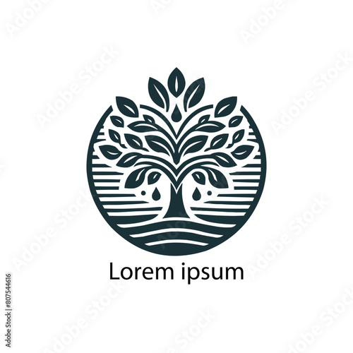 Vector silhouette of a tree