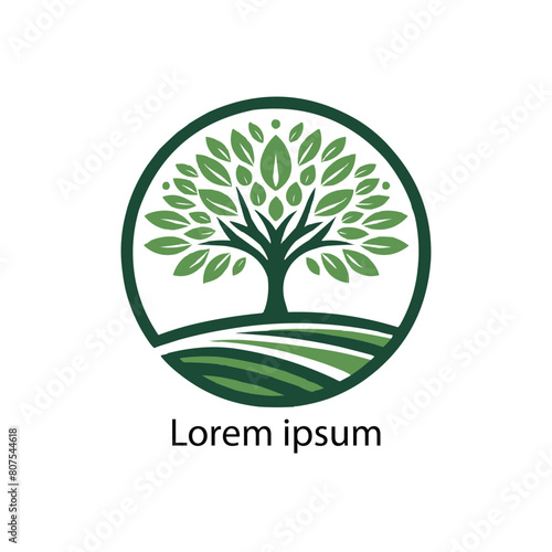 Vector silhouette of a tree