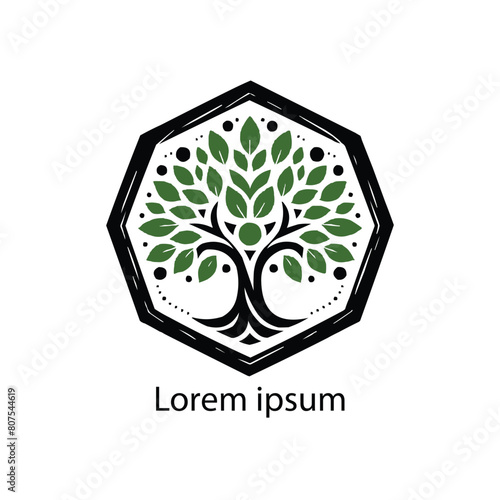 Vector silhouette of a tree