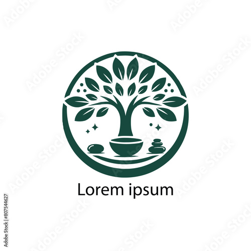 Vector silhouette of a tree