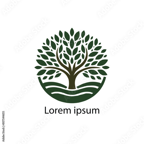 Vector silhouette of a tree