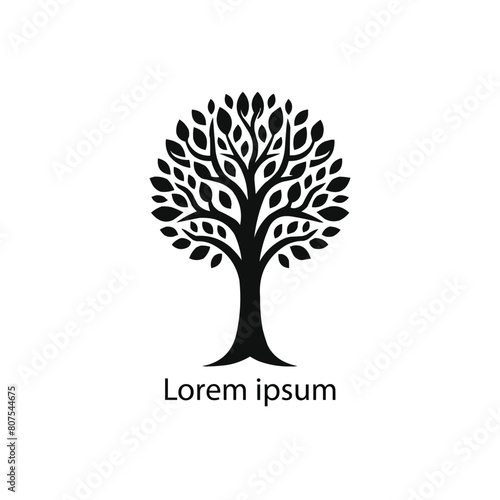 Vector silhouette of a tree
