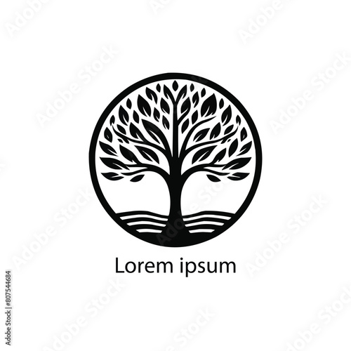 Vector silhouette of a tree