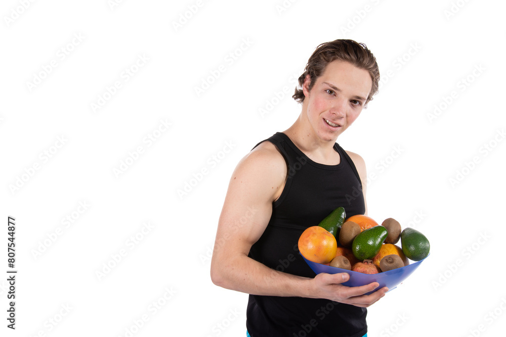 Sports and healthy lifestyle. Handsome young man posing on a white background. Sports and healthy lifestyle. Handsome young man posing on a white background.