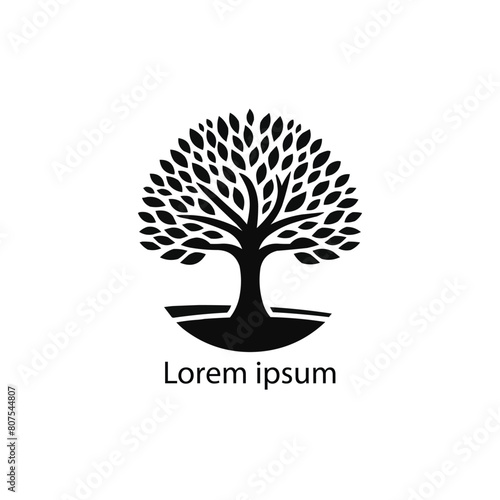 Vector silhouette of a tree