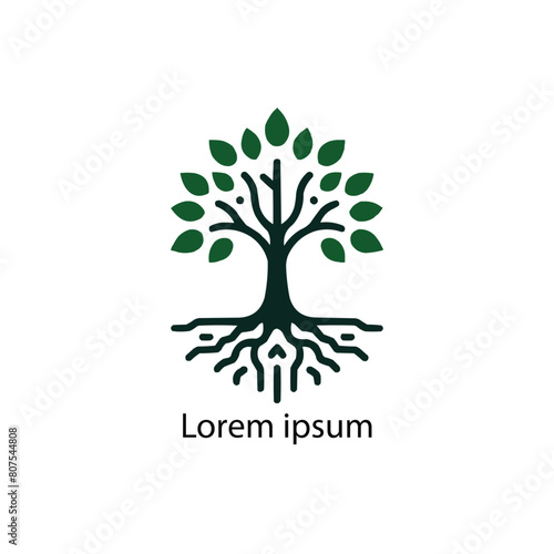 Vector silhouette of a tree