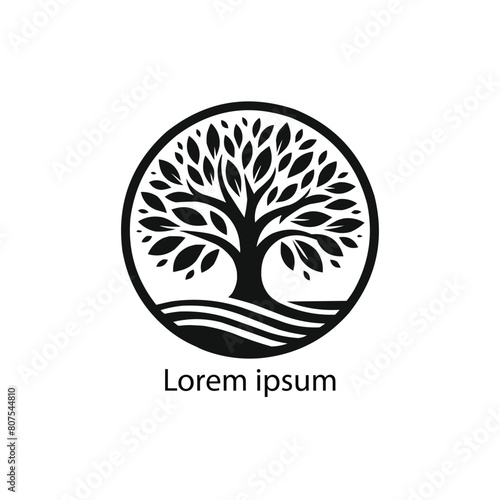 Vector silhouette of a tree