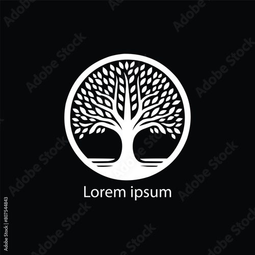 Vector silhouette of a tree