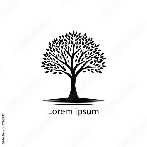 Vector silhouette of a tree