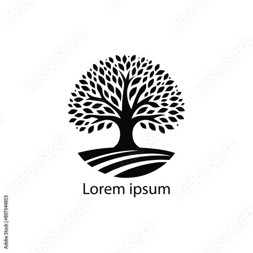 Vector silhouette of a tree