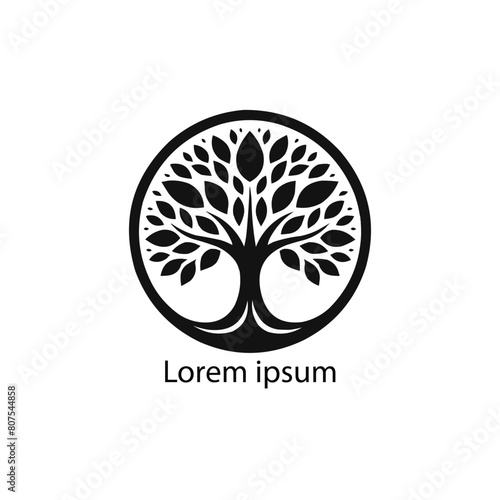 Vector silhouette of a tree