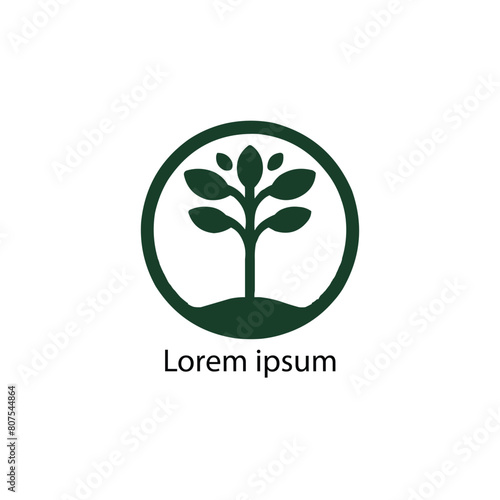 Vector silhouette of a tree