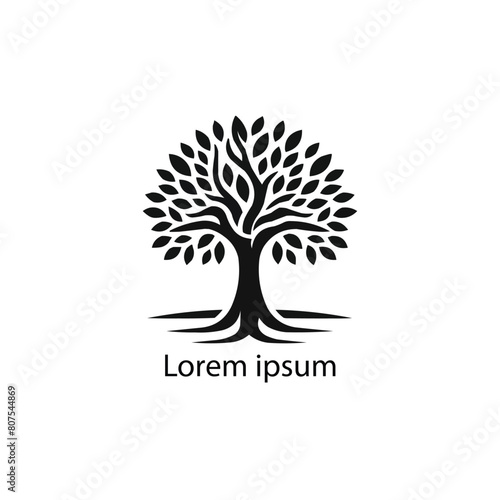 Vector silhouette of a tree