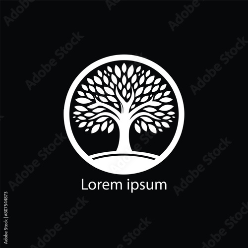 Vector silhouette of a tree