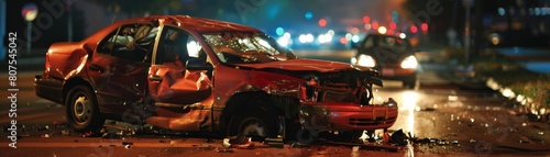 Fatal Car Accident Caused by Speeding and Drunk photo
